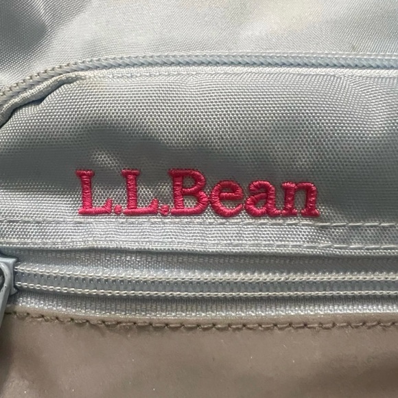 L.L. Bean Other - L.L. Bean Kids Light Blue with Pink Logo Backpack